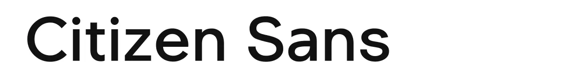 Citizen Sans original font preview