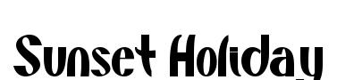 Sunset Holiday font preview