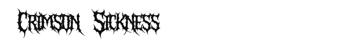 Crimson Sickness font preview