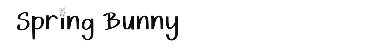 Spring Bunny font preview