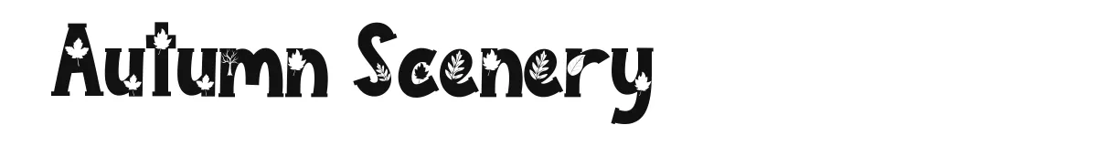 Autumn Scenery original font preview