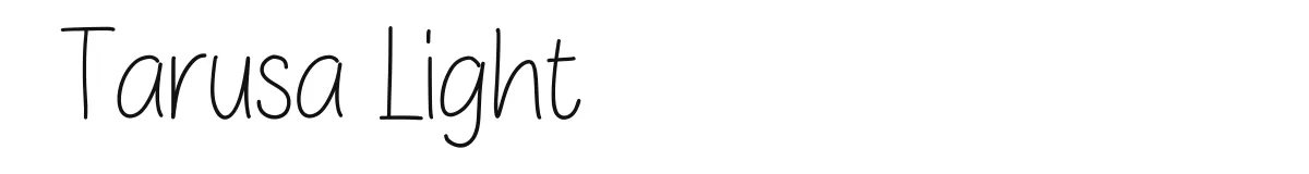 Tarusa Light original font preview