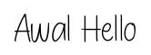 Awal Hello original font preview