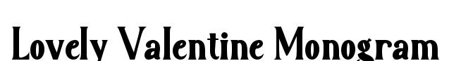 Lovely Valentine Monogram font preview