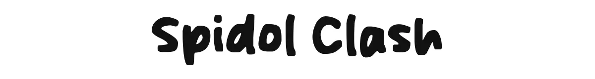 Spidol Clash original font preview