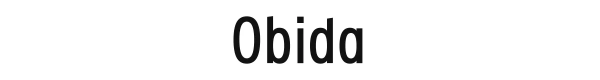Obida original font preview