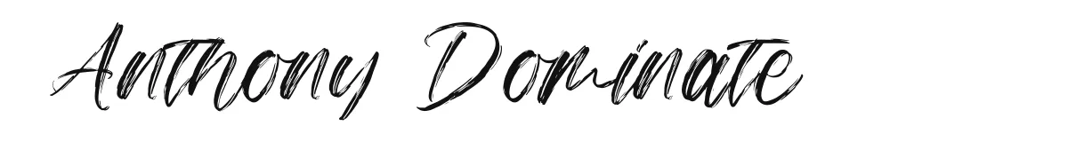 Anthony Dominate original font preview