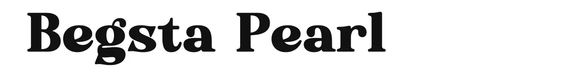 Begsta Pearl original font preview