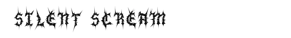 Silent Scream font preview
