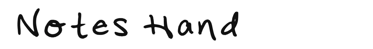 Notes Hand font preview