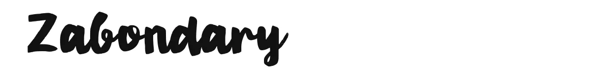 Zabondary font preview