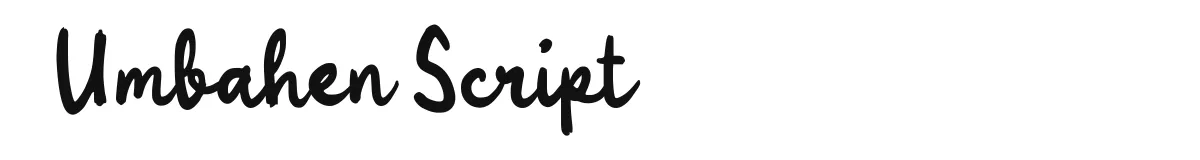 Umbahen Script original font preview