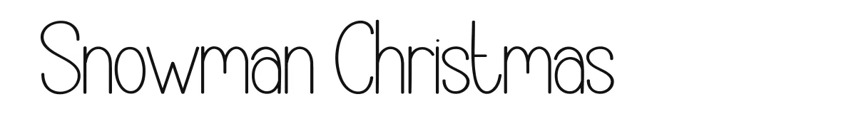 Snowman Christmas font preview