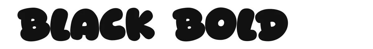 Black Bold font preview