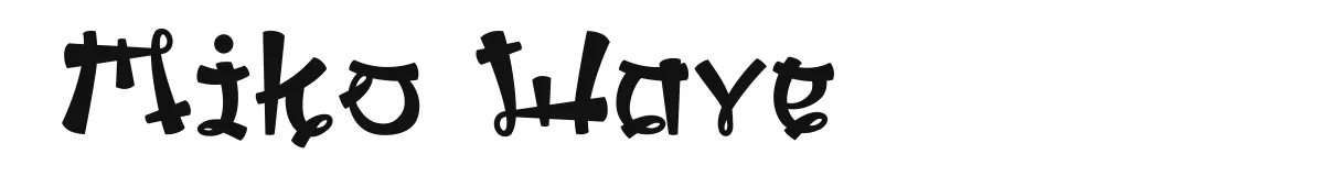 Miko Wave original font preview