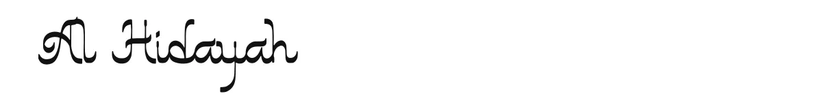 Al Hidayah original font preview