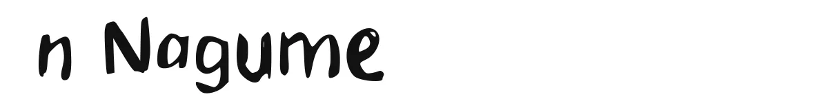 n Nagume original font preview