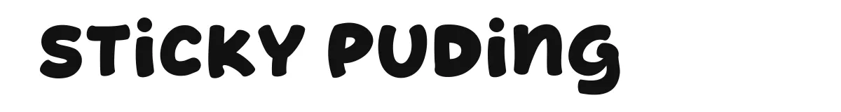 Sticky Puding original font preview