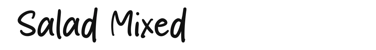 Salad Mixed font preview