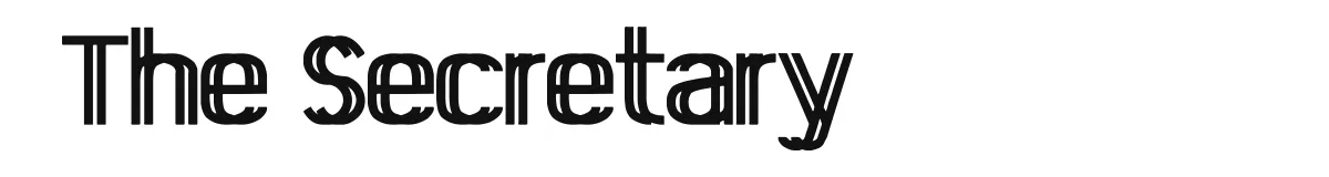 The Secretary original font preview