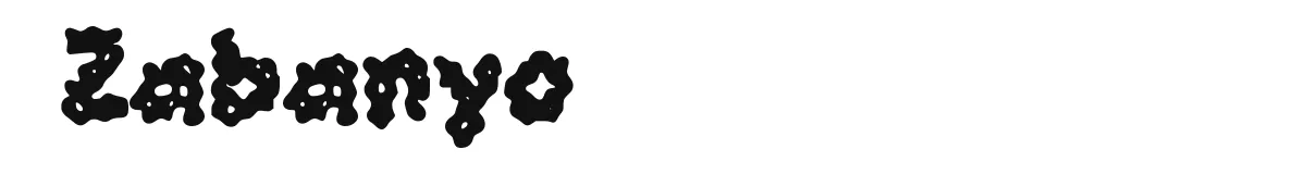 Zabanyo original font preview