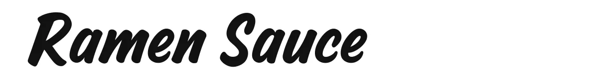Ramen Sauce font preview