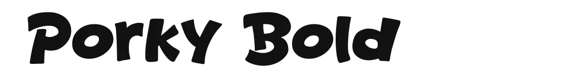 Porky Bold font preview
