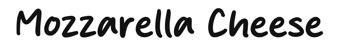 Mozzarella Cheese font preview