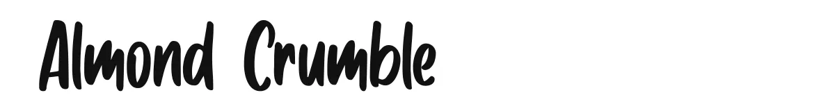 Almond Crumble font preview