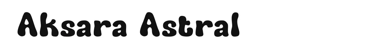 Aksara Astral font preview
