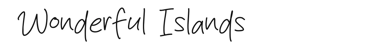 Wonderful Islands original font preview