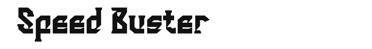 Speed Buster font preview
