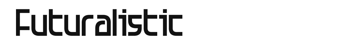 Futuralistic font preview