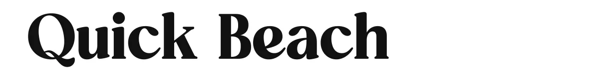 Quick Beach font preview