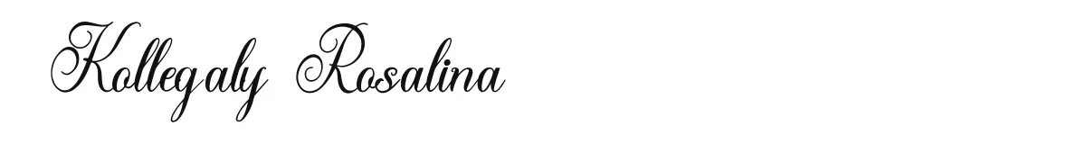 Kollegaly Rosalina font preview
