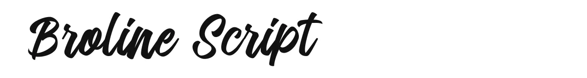 Broline Script original font preview