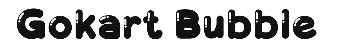 Gokart Bubble original font preview