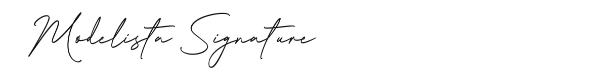 Modelista Signature original font preview