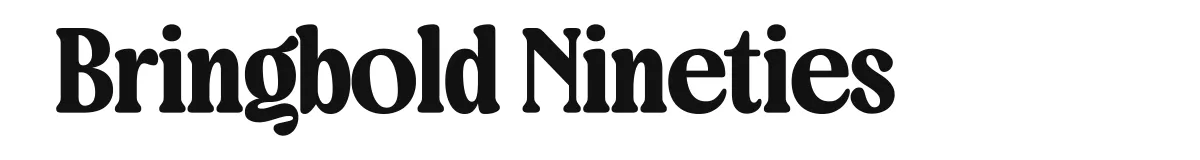 Bringbold Nineties font preview