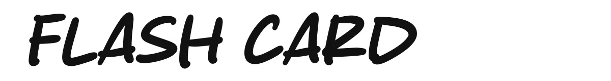 Flash Card font preview