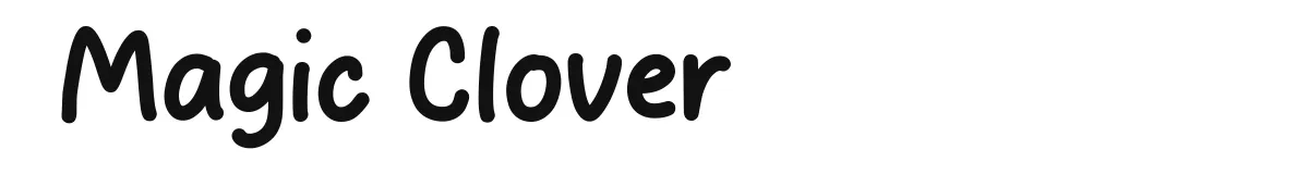 Magic Clover original font preview