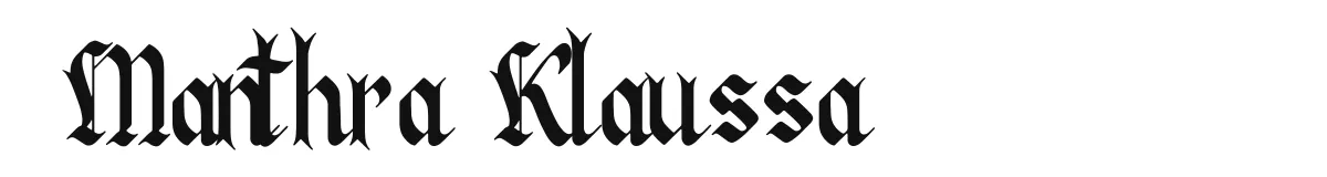 Manthra Klaussa original font preview