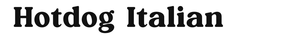 Hotdog Italian font preview
