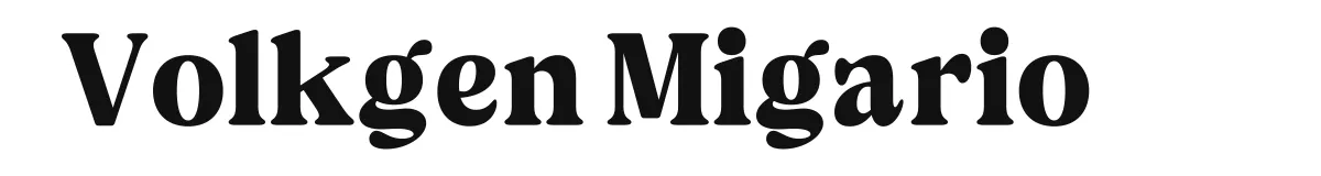 Volkgen Migario original font preview