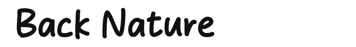 Back Nature font preview