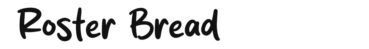 Roster Bread original font preview