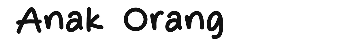 Anak Orang font preview