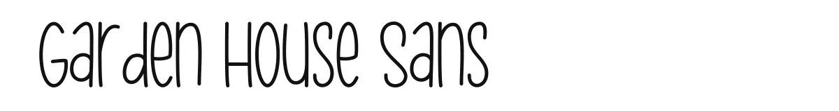 Garden House Sans original font preview