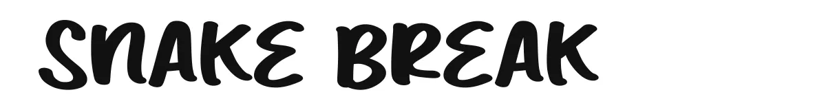 Snake Break font preview
