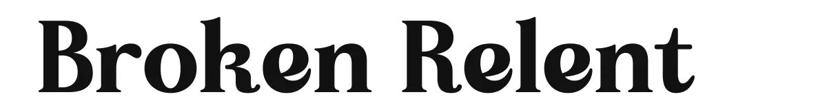 Broken Relent font preview